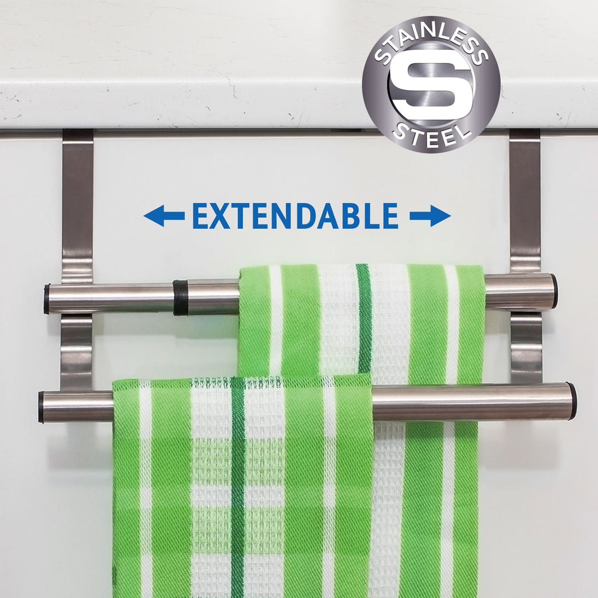 Porte Serviette en Acier Inoxydable, Tatkraft Double