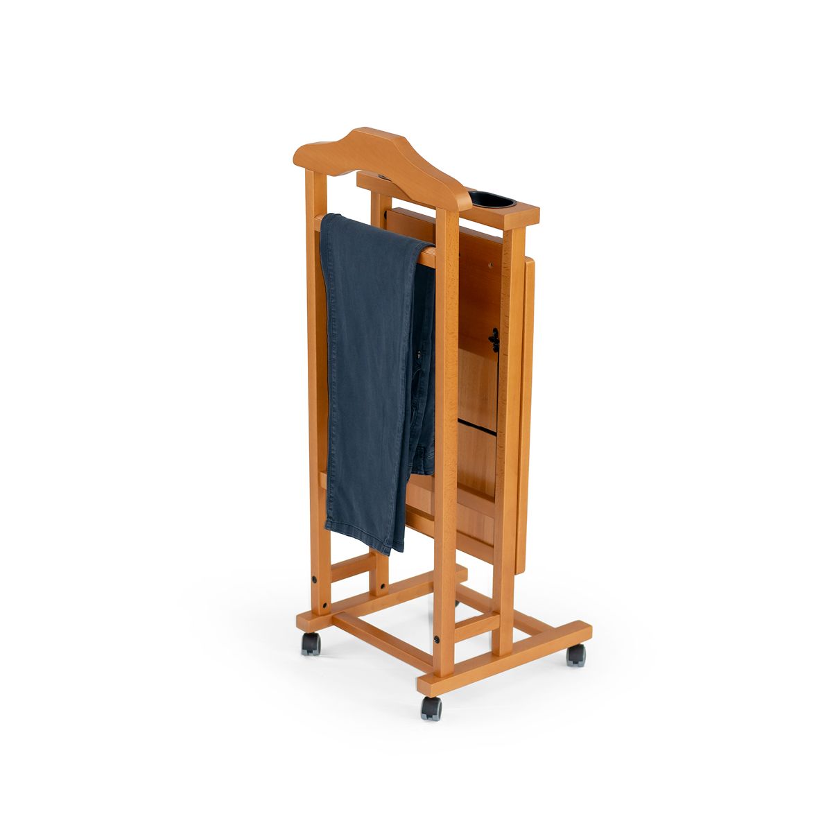 Valet de chambre, Porte Vetement, Valet de nuit, Valet de chambre bois, Porte vetement chambre, Couleur cerise , ARIT ALVARO, 3