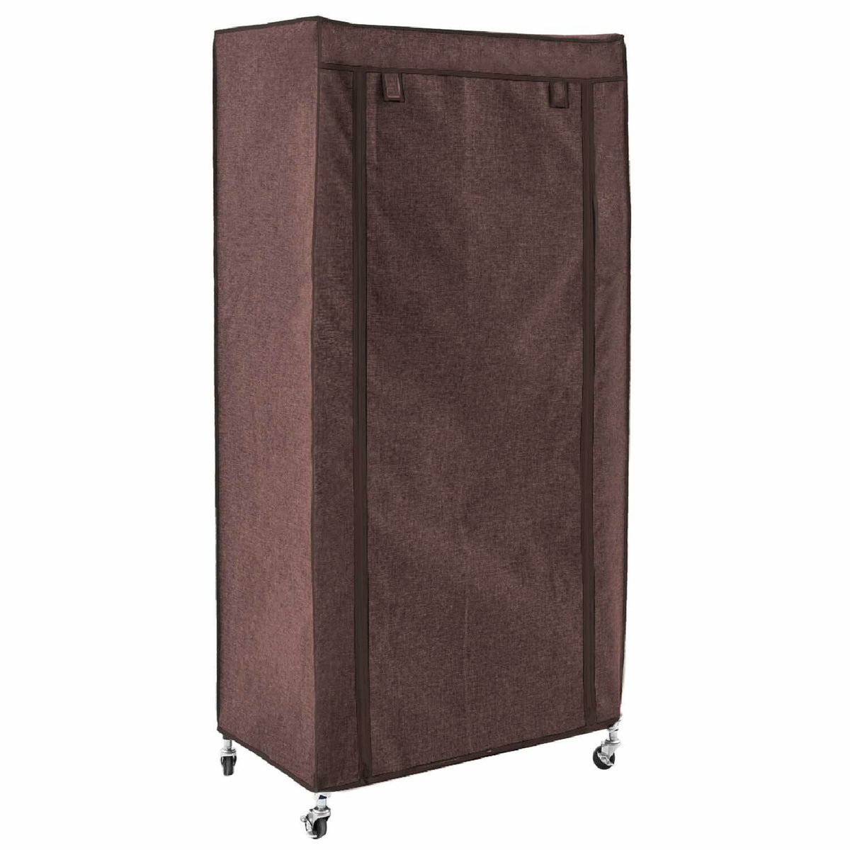 Armoire Tissu Penderie Mobile avec Housse, Portant à Vêtements Solide avec Roulettes et Range-Chaussures, art moon buffalo, 8