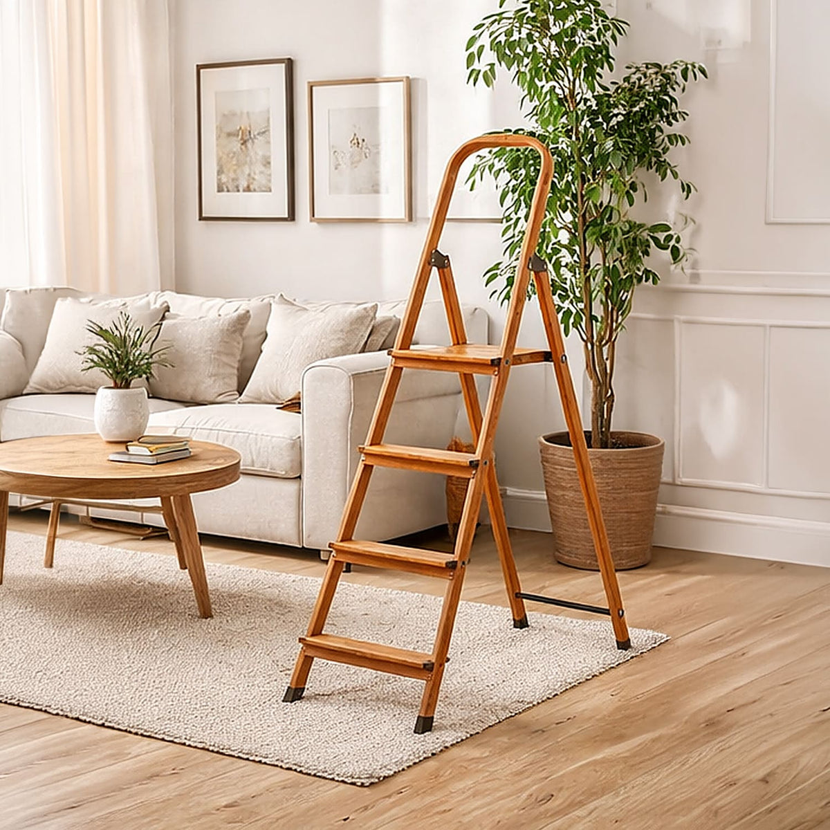 Escabeau Domestique, design scandinave, 4 marches, Tatkraft Upgrade 4, lr