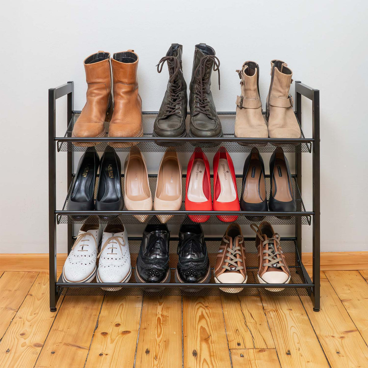 Meuble Shaussure, Meuble à Chaussures, Etagere a chaussure, Étagère à chaussures, 3 niveaux, Tatkraft Willis, 2