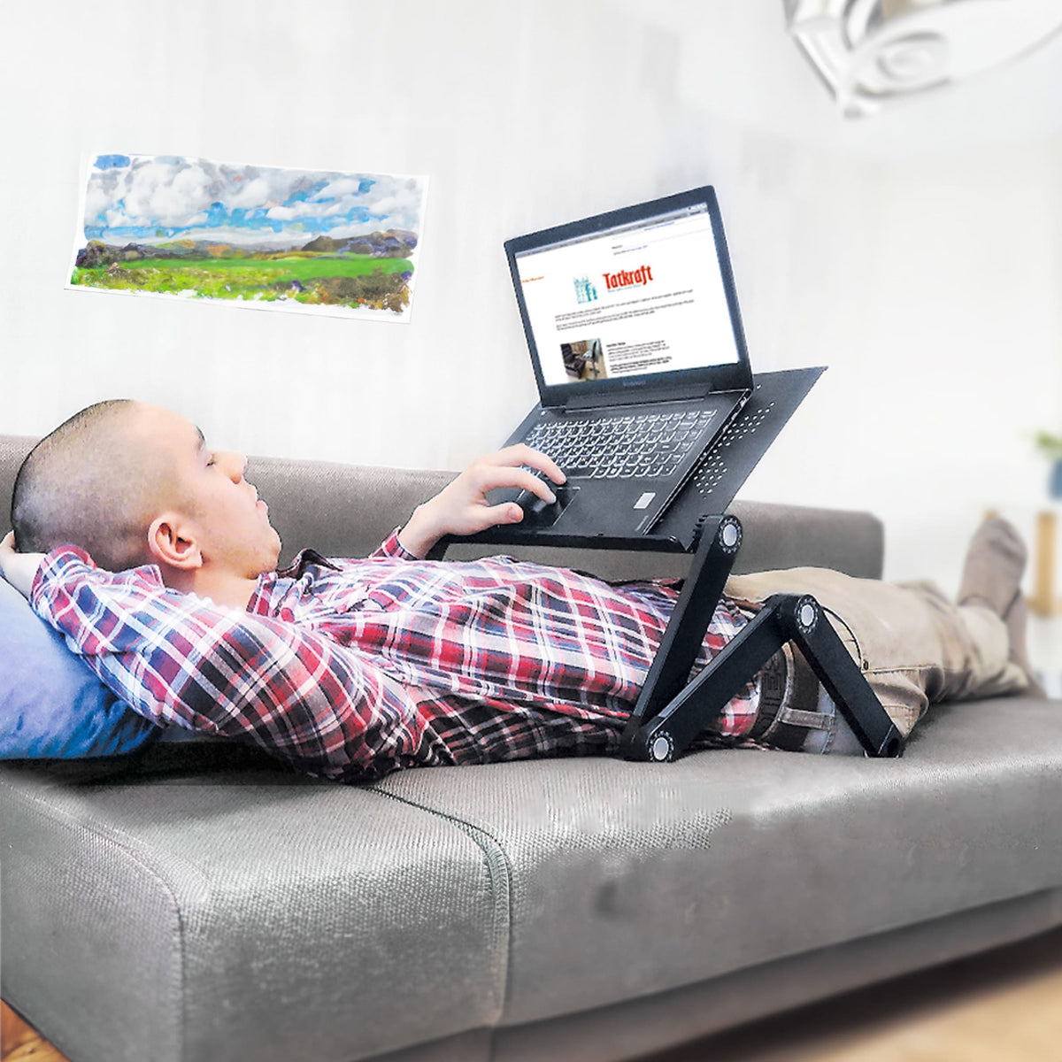 Support Ordinateur Portable, Table de lit, Repose Ordinateur Lit, WonderWorker Newton