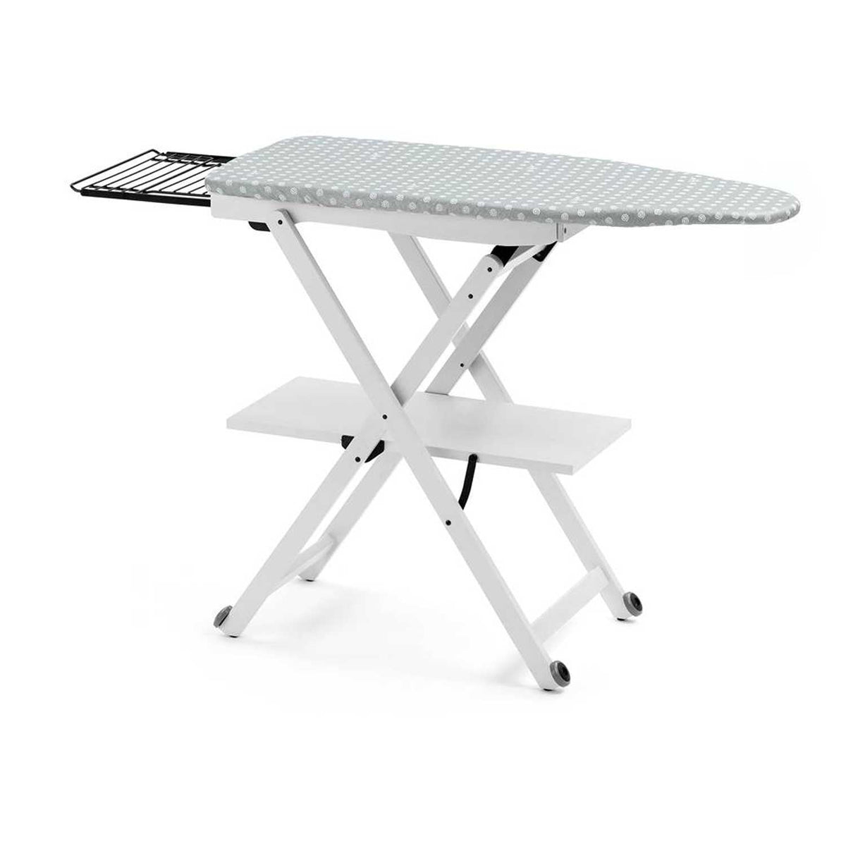 Table à Repasser, Planche à repasser, Réglable, avec Roulettes, ARIT STIROCOMODO, Couleur Blanc, 2