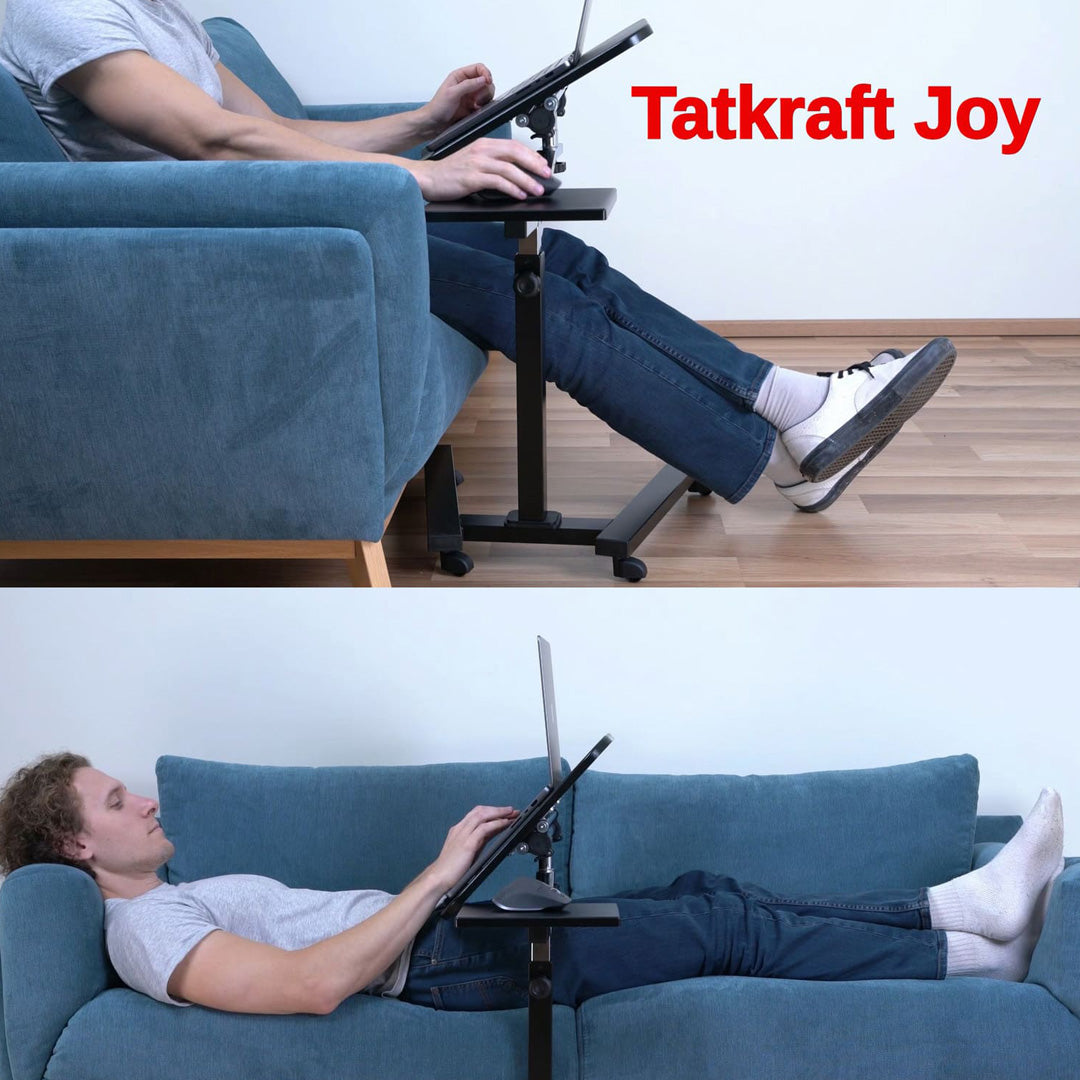 Table de Lit, Table Ordinateur Portable, Table pour Ordinateur Portable, avec Roulettes, Table réglable, Tatkraft Joy, 6