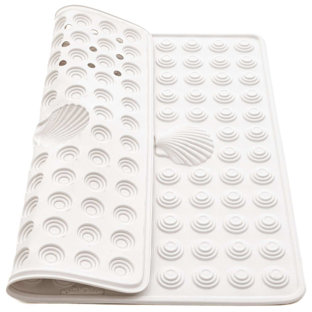 Tapis de Douche antidérapant, 48 x 48 cm, résistant à la moisissure, Lavable en Machine, Blanc, Tatkraft Shell