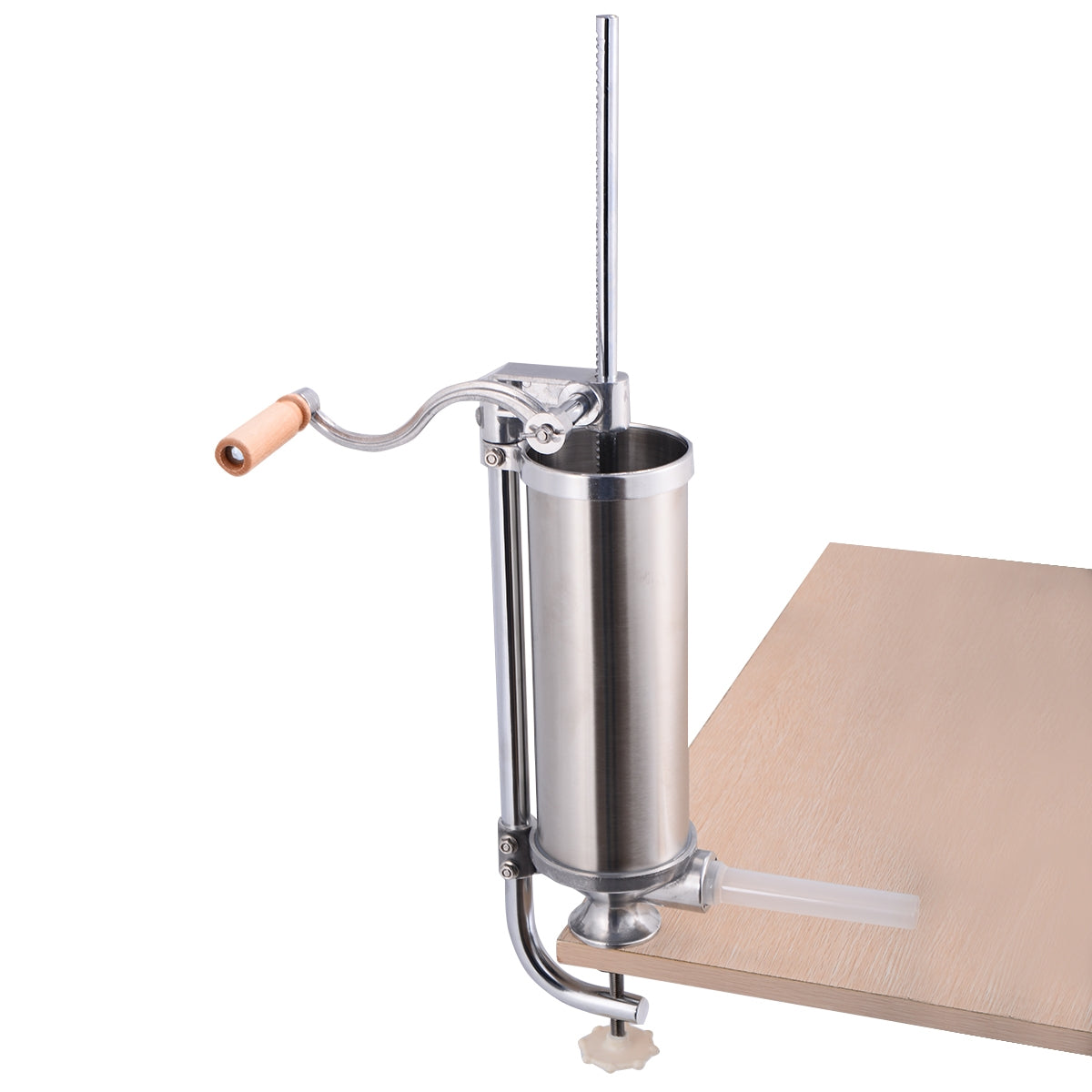 Poussoir à saucisses, Machine de remplissage de saucisses en acier inoxydable, Capacité 3L avec 4 Tubes, Costway, 2