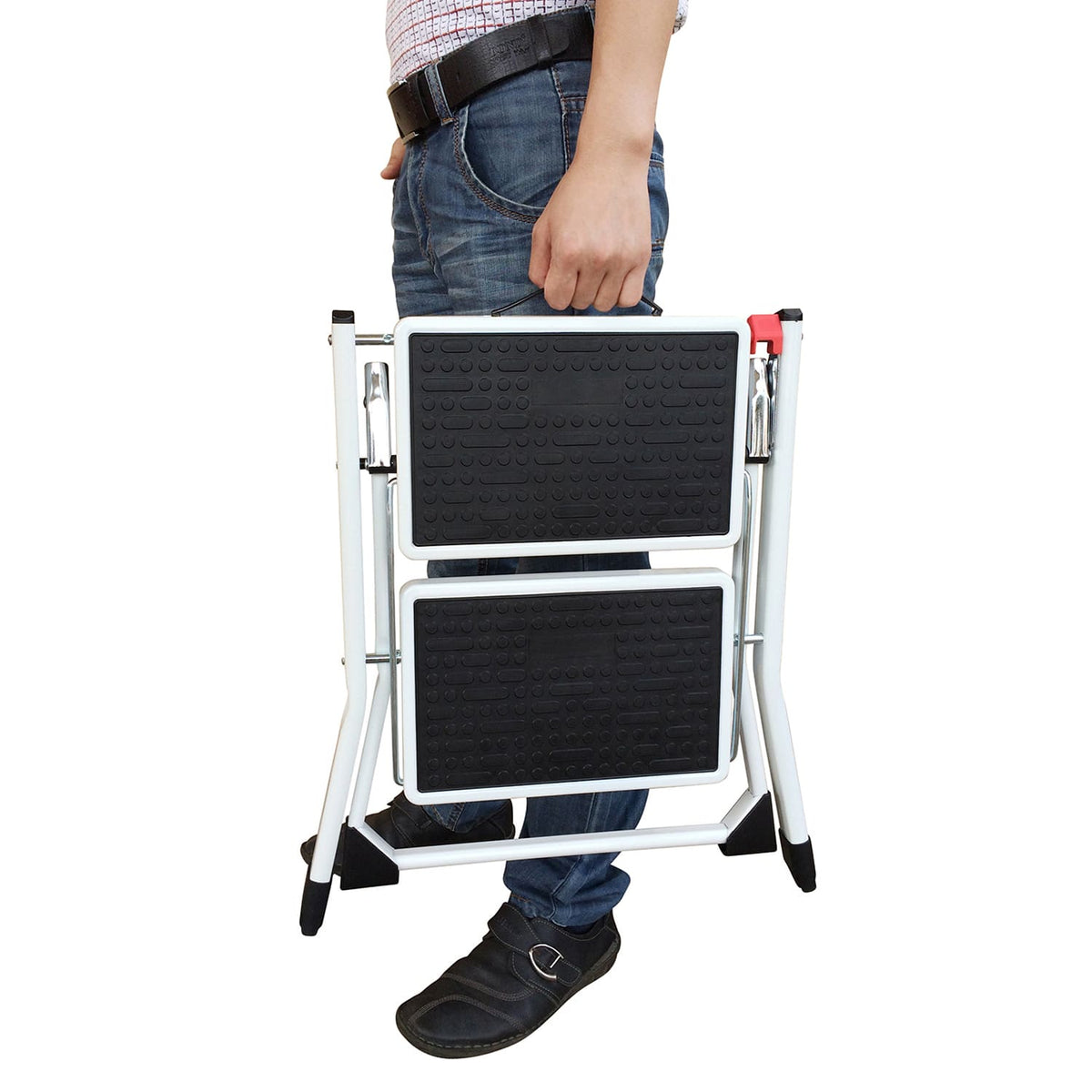 Escabeau compact une fois plié, Tatkraft Rock