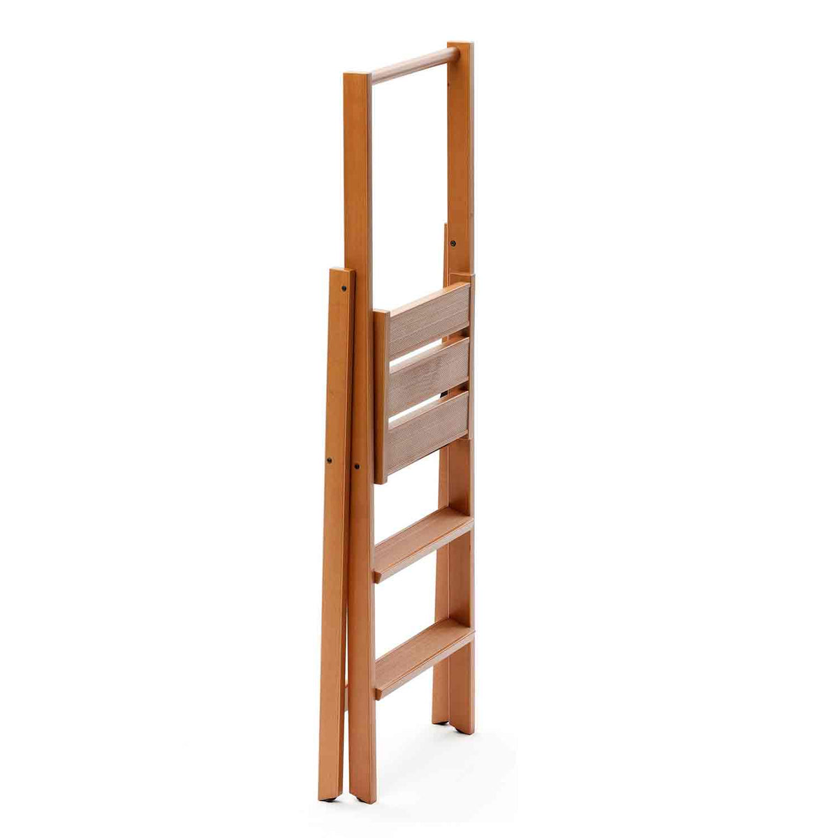 Escabeau en bois, pliant, compact, KIMORA