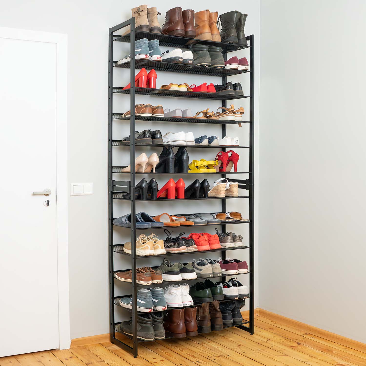 Meuble Chaussure, Meuble a Chaussure, Étagère à chaussures, Étagère en métal, Étagère étroite