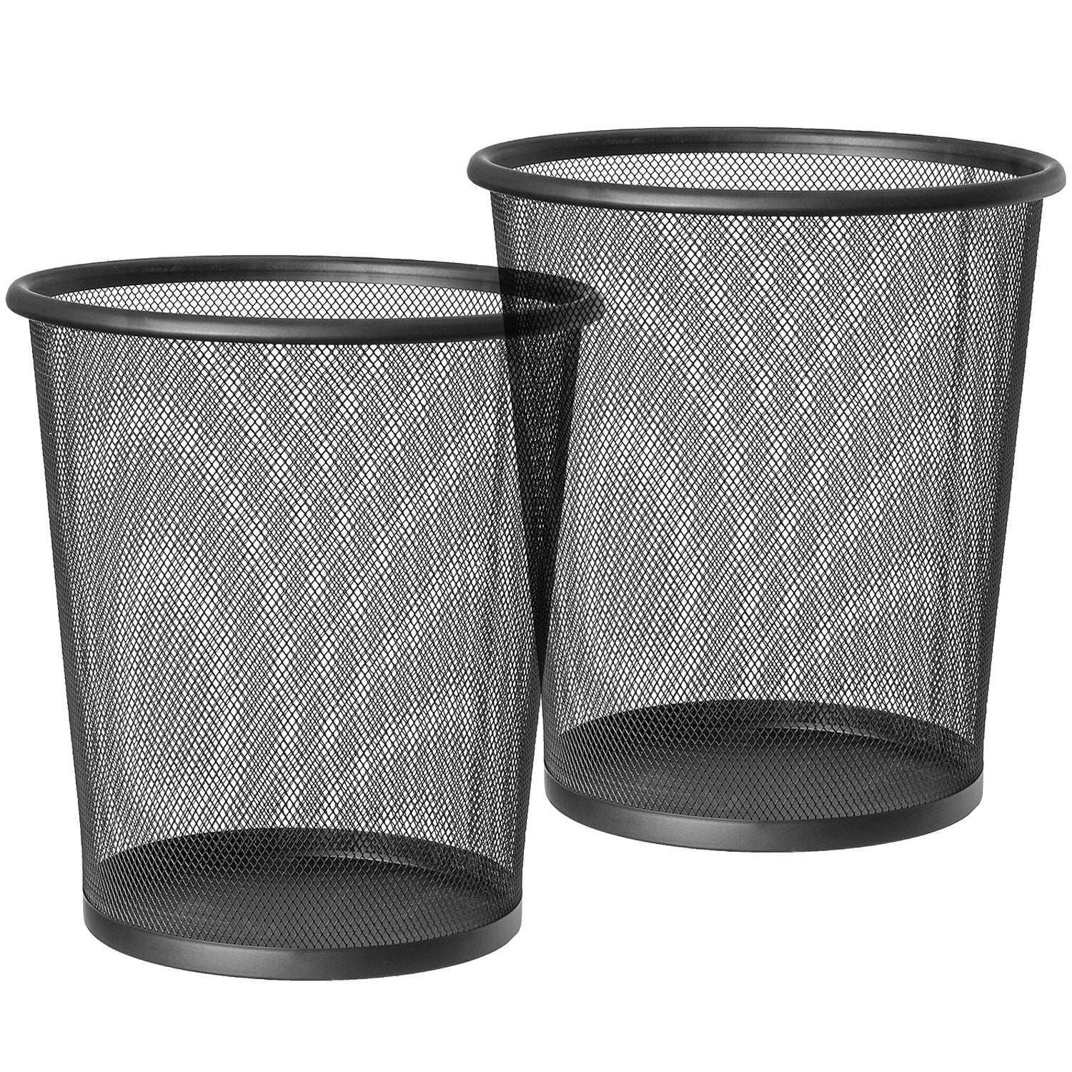 art moon Mesh - Lot de 2 Poubelles à Papier 12L, Poubelle de Bureau en Métal Tressé