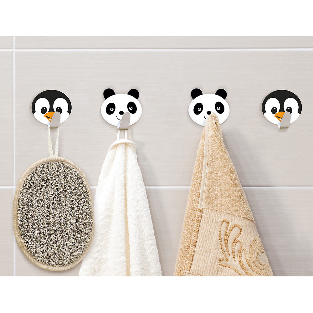 Lot de 4 Crochets Adhésifs en Inox