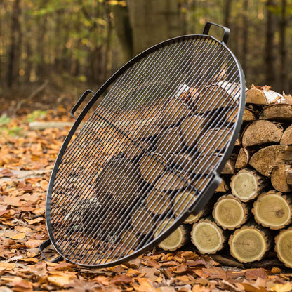 Grille de barbecue, Grille de cuisson en acier, Grille de cuisson en acier avec 4 poignées à poser sur brasero, Cook King, 5