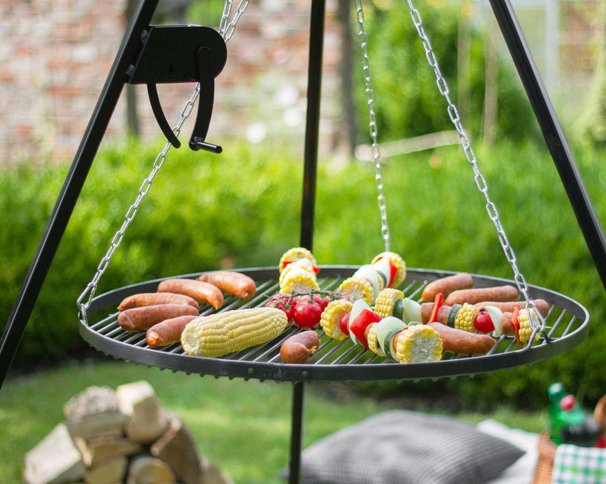 Cook King - Barbecue, Grille de barbecue, Grille de Cuisson suspendu sur Trépied 180 cm, 4