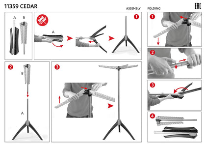 art moon Cedar Instruction, Etendoir Cintre