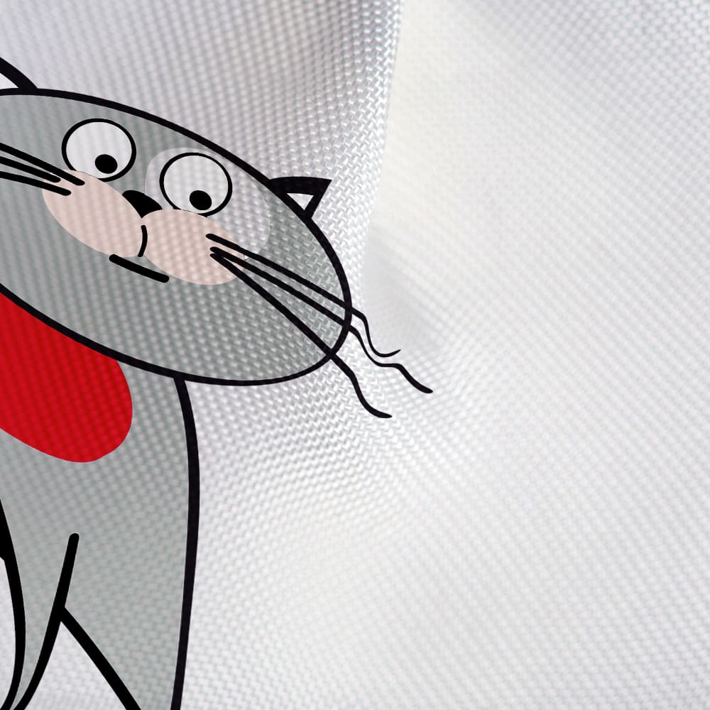 Rideau de Douche et Baignoire en Polyester Imperméable avec 12 Anneaux, Lavable Machine, 180 x 180 cm, Tatkraft Funny Cats, 1