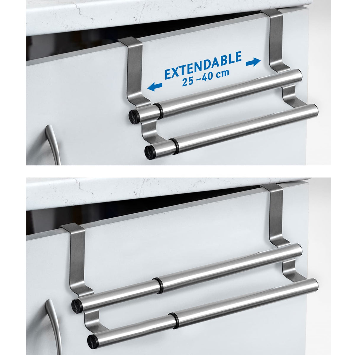 Porte Serviette en Acier Inoxydable, Tatkraft Double, 3