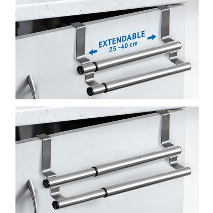 Porte Serviette en Acier Inoxydable, Tatkraft Double, 3