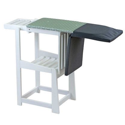 Table à Repasser Chaise, 2-en-1, Planche à repasser, 81x35cm, Support pour fer à repasser, Coussin, Bois, ARIT SINFONIA - Blanc, 6