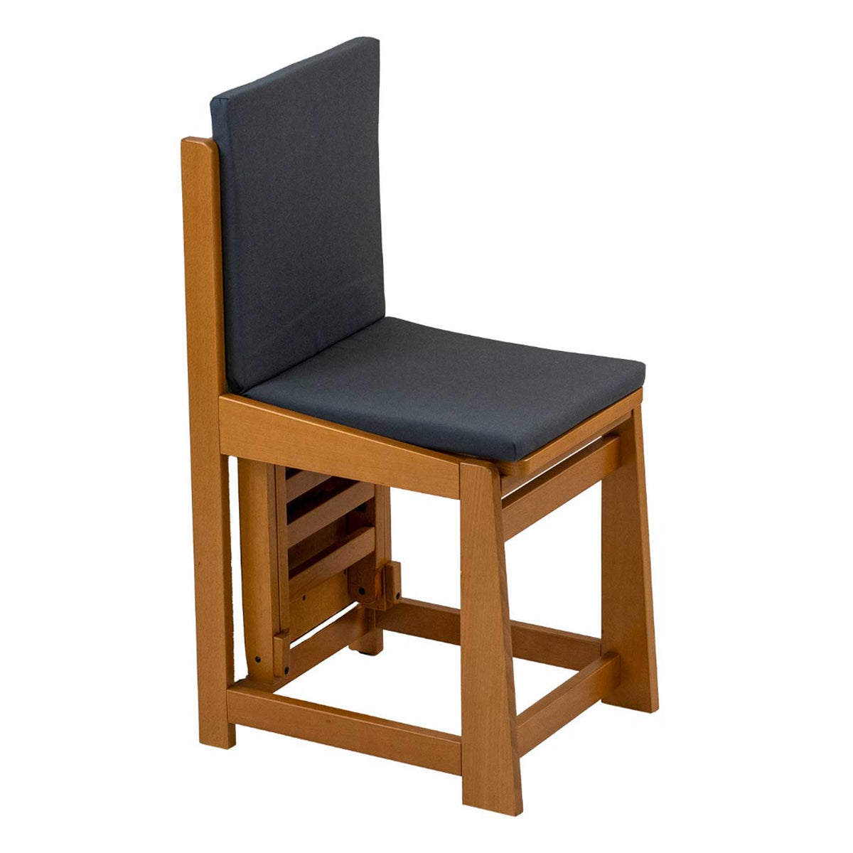Table à Repasser Chaise, 2-en-1, Planche à repasser, 81x35cm, Support pour fer à repasser, Coussin, Bois, ARIT SINFONIA - Cerisier, 4