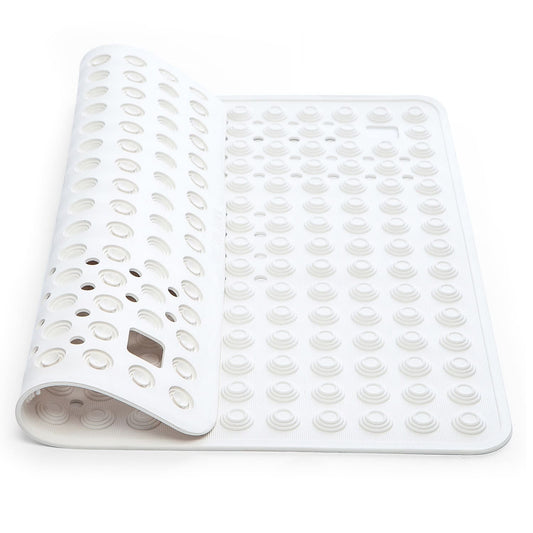 Tapis de Douche Antidérapant Senior, Tapis Douche Italienne, Tapis de Douche Antidérapant pour Personne Âgée, Tatkraft Detail Blanc 1