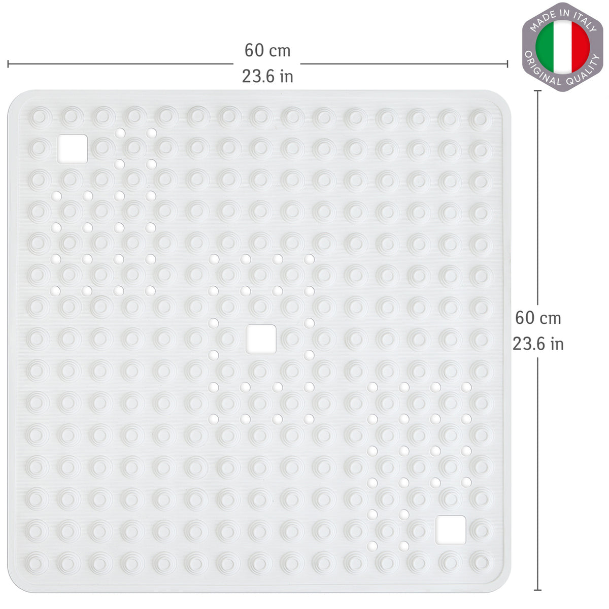 Tapis de Douche Antidérapant Senior, Tapis Douche Italienne, Tapis de Douche Antidérapant pour Personne Âgée, Tatkraft Detail Blanc 3