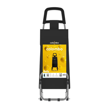 Chariot de Course, Chariot de Course Pliable, 25 kg, Poussette de marché, Noir, Colombo ROLLY
