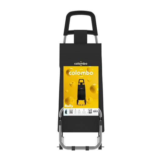 Chariot de Course, Chariot de Course Pliable, 25 kg, Poussette de marché, Noir, Colombo ROLLY