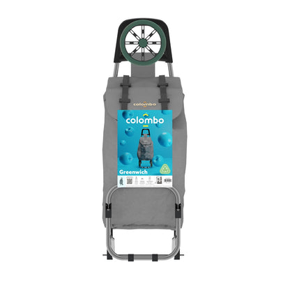 Chariot de Course, Chariot de Course Solide, Capacité 40 L, Gris, Colombo GREENWICH