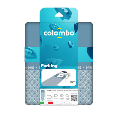 Colombo Parking - Housse Table à Repasser, 140x55 cm, Housse Planche a Repasser, Housse 3 Épaisseurs, avec clip de fixation, Fabriquée en Italie
