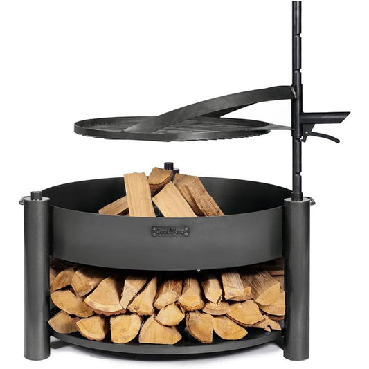 Braséro de jardin avec grille multifonctionnel «MONTANA X» de la grille 60 cm, Cook King, 5