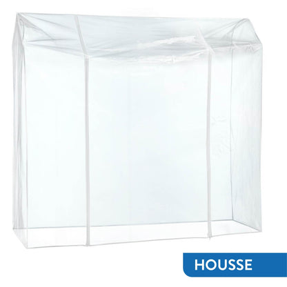 Portant Vêtement Solide, avec Housse Imperméable, sur Roulettes, Charge 130 kg, Réglable, Acier Chromé, Tatkraft Didrik & Schild, 4