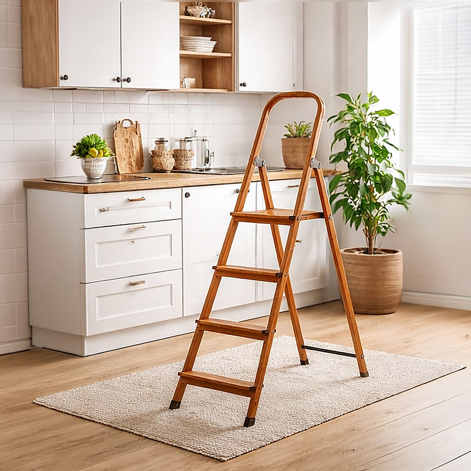 Escabeau Domestique, design scandinave, 4 marches, Tatkraft Upgrade 4,k