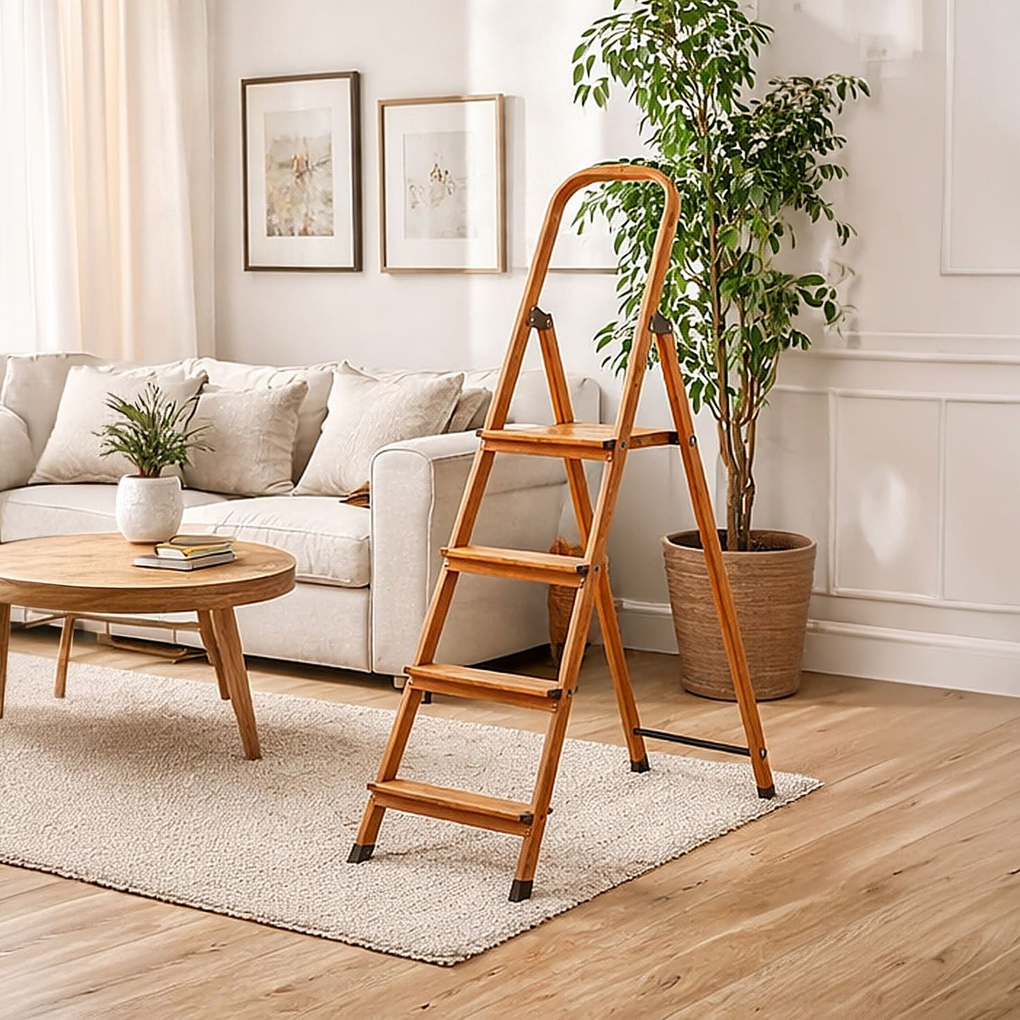 Escabeau Domestique, design scandinave, 4 marches, Tatkraft Upgrade 4, lr