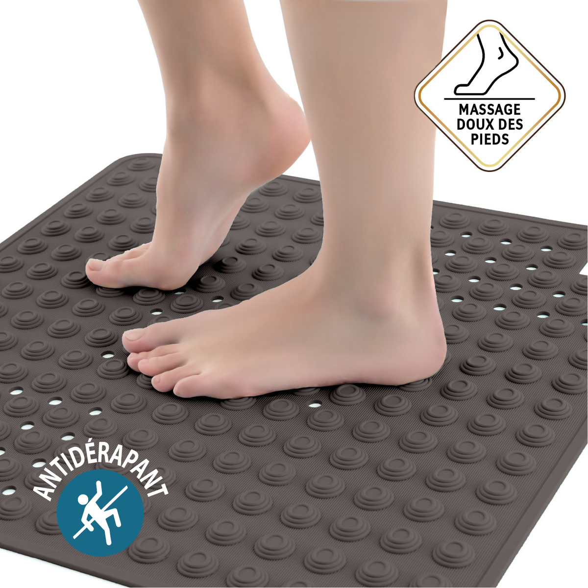 Tapis de Douche Antidérapant Senior, Tapis Douche Italienne, Tapis de Douche, Tapis Baignoire Antidérapant, Tatkraft Detail Noir 3