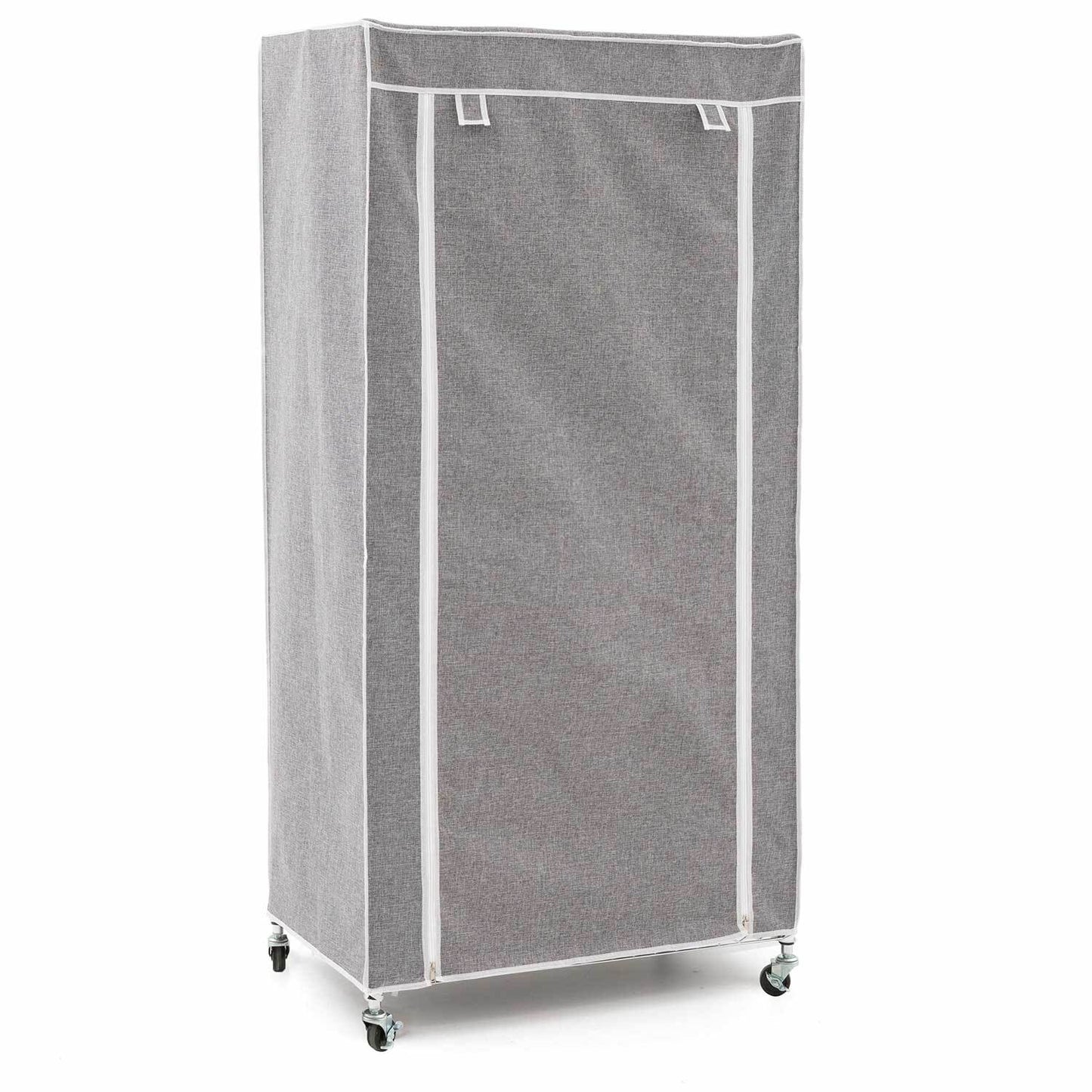 Penderie Tissu, Armoire Tissu, Portant Vêtement Solide, 70kg Capacité, avec Housse, Grise, art moon Buffalo, 13