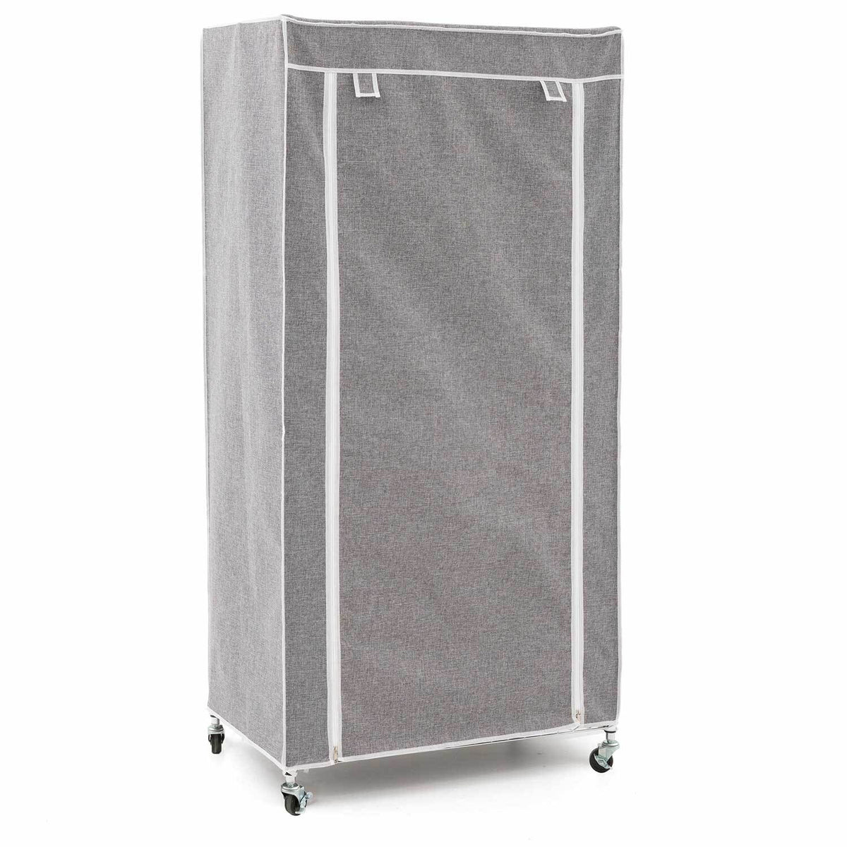 Penderie Tissu, Armoire Tissu, Portant Vêtement Solide, 70kg Capacité, avec Housse, Grise, art moon Buffalo, 13