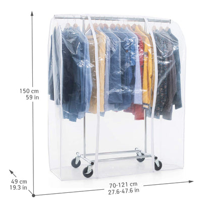 Penderie Tissu, avec Roulettes, Armoire Tissu, Portant Vêtement Solide, 100 kg Capacité, avec Housse, Tatkraft Darren & Anwalt, 2