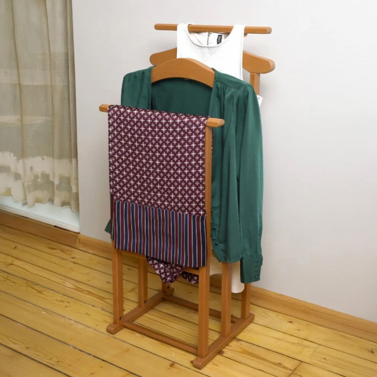 Valet de Chambre, Valet de Chambre Bois, Valet de Nuit, pour Femme et Homme, en hêtre, ARIT MAXI, 2