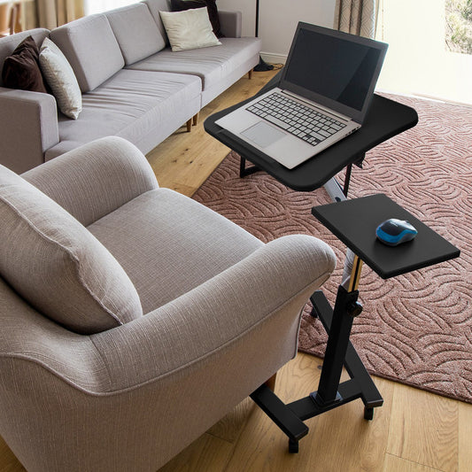 Table de Lit, Table Ordinateur Portable, Table pour Ordinateur Portable, avec Roulettes, Table réglable, Tatkraft Joy, 3