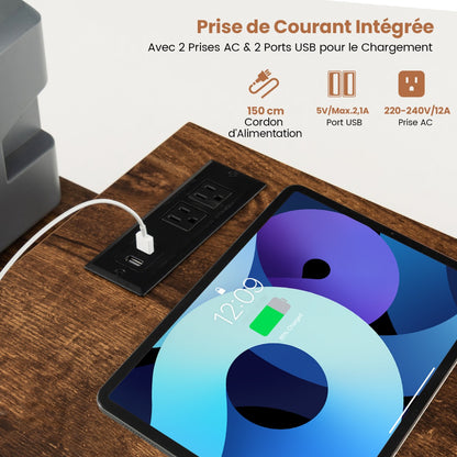 Bureau d'Angle, Bureau en L, Bureau Ordinateur, Bureau Informatique, Bureau Moderne, Table de Bureau, Costway, 8