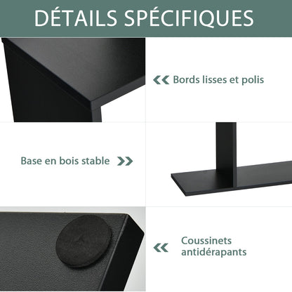 Étagère Bibliothèque, 6 Niveaux, Etagere de Rangement, Etagere Colonne, Etagere Salon, Noir, Costway, 4