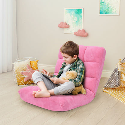 Chaise de Sol, Canapé Lit, Banquette Convertible, Canapé Lit Convertible, avec 14 Positions Réglables, Rose, Costway, 3