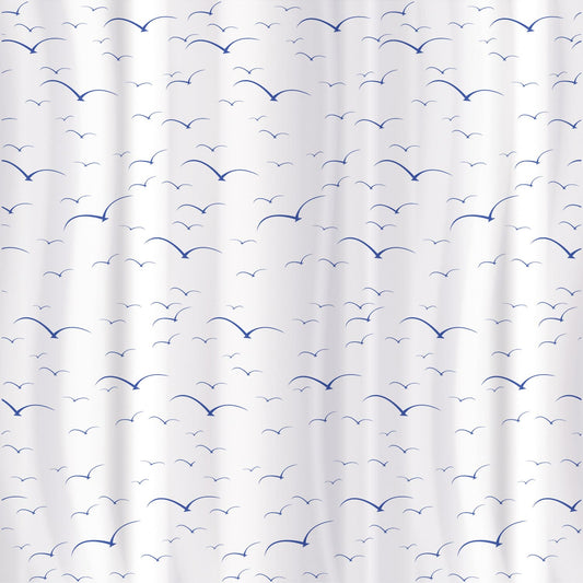 Rideau de Douche, 180x180cm, Textile Polyester avec 12 Anneaux