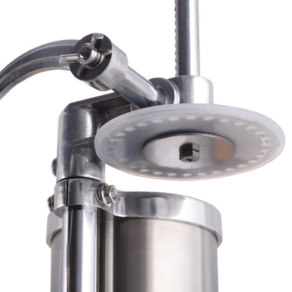 Poussoir à saucisses, Machine de remplissage de saucisses en acier inoxydable, Capacité 3L avec 4 Tubes, Costway, 4