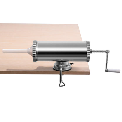 Poussoir à Saucisses, Remplissage de Saucisses 3L en Alliage d'Aluminium inoxydable et avec 3 Tubes, Costway, 2