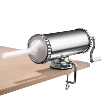 Poussoir à Saucisses, Remplissage de Saucisses 3L en Alliage d'Aluminium inoxydable et avec 3 Tubes, Costway, 3