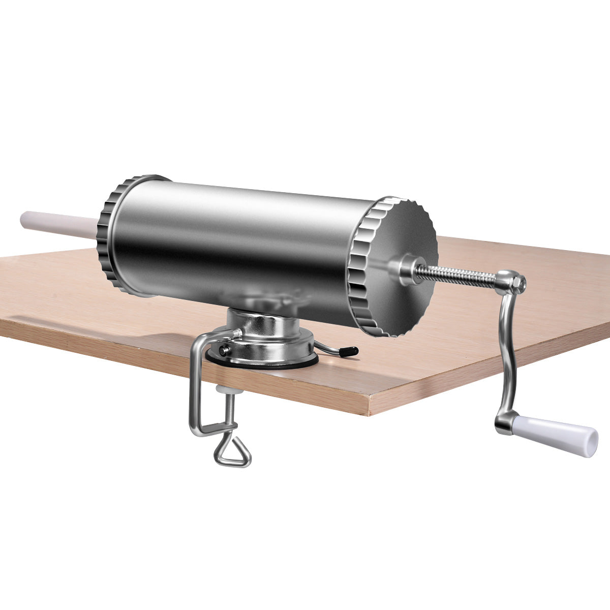 Poussoir à Saucisses, Remplissage de Saucisses 3L en Alliage d'Aluminium inoxydable et avec 3 Tubes, Costway, 1
