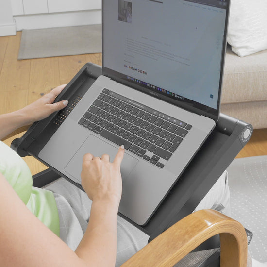 WonderWorker Nobel - Support ordinateur portable, Table de lit, Coussin de Refroidissement Portable pour Plateau de Lit