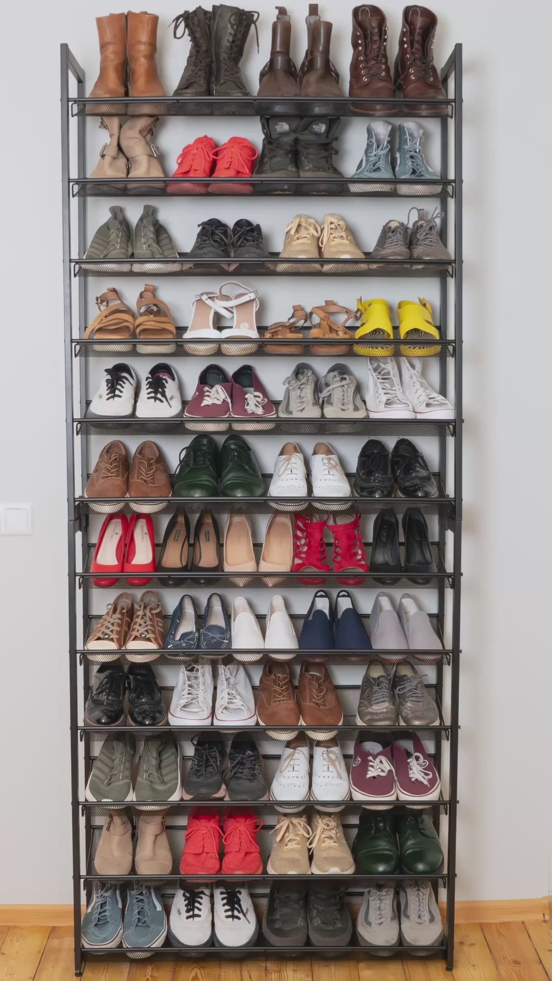 Meuble Shaussure, Meuble à Chaussures, Etagere a chaussure, Étagère à chaussures, 12 niveaux, Tatkraft Eiffel, v