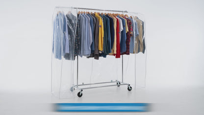 Penderie Tissu, avec Roulettes, Armoire Tissu, Portant Vêtement Solide, 100 kg Capacité, avec Housse, Tatkraft Drogo & Big, 7